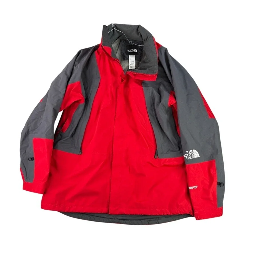 Vintage The North Face Mountain Guide Jacket Mens XL Red‎ Gore-Tex Shell Parka